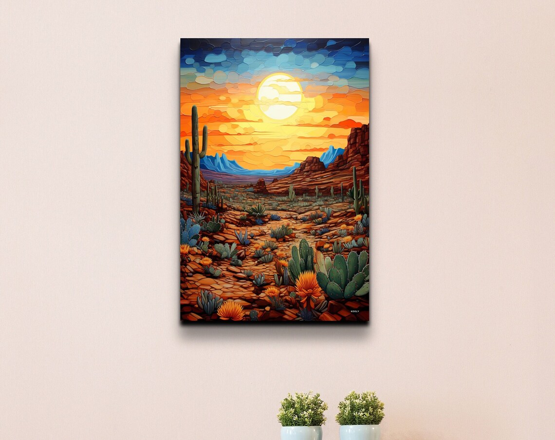 Southwestern Boho Desert Art, Arizona New Mexico Texas