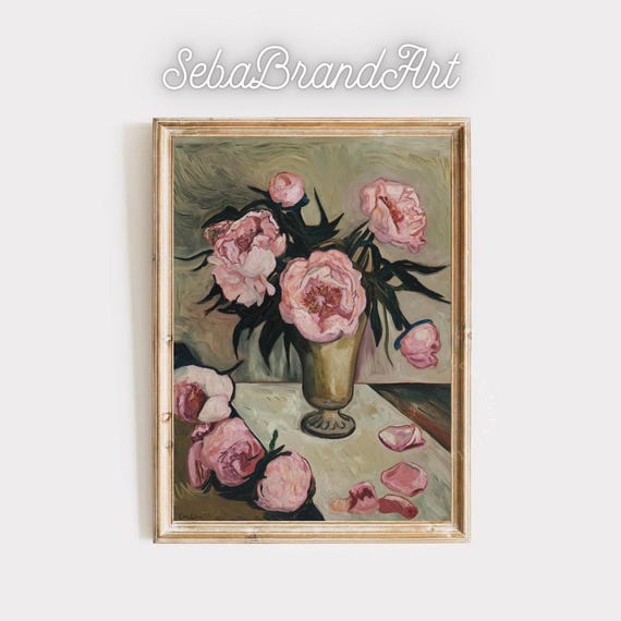 Munch Style The Blossom Of Fortune Expressionist Peony Still Life Bold Brushstrokes And Emotional Depth
