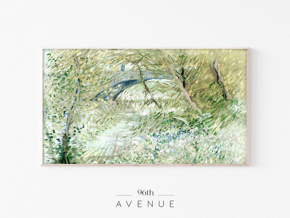 Spring Landscape Painting for TV, Seasonal Decor