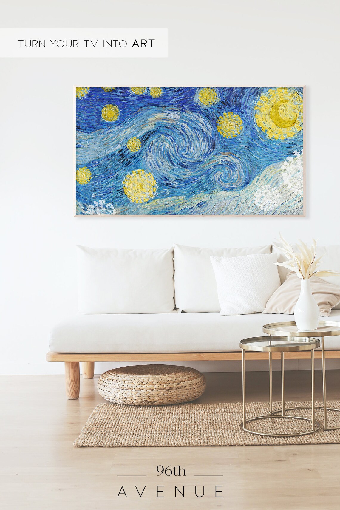 Van Gogh Starry Night Vintage Oil Painting Art Print - Image 2