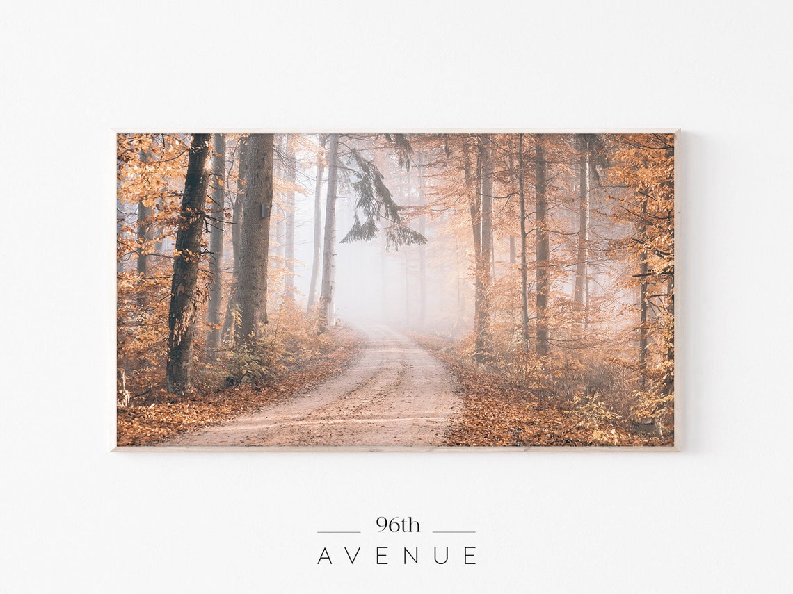 Autumn Forest TV Art, Seasonal Decor