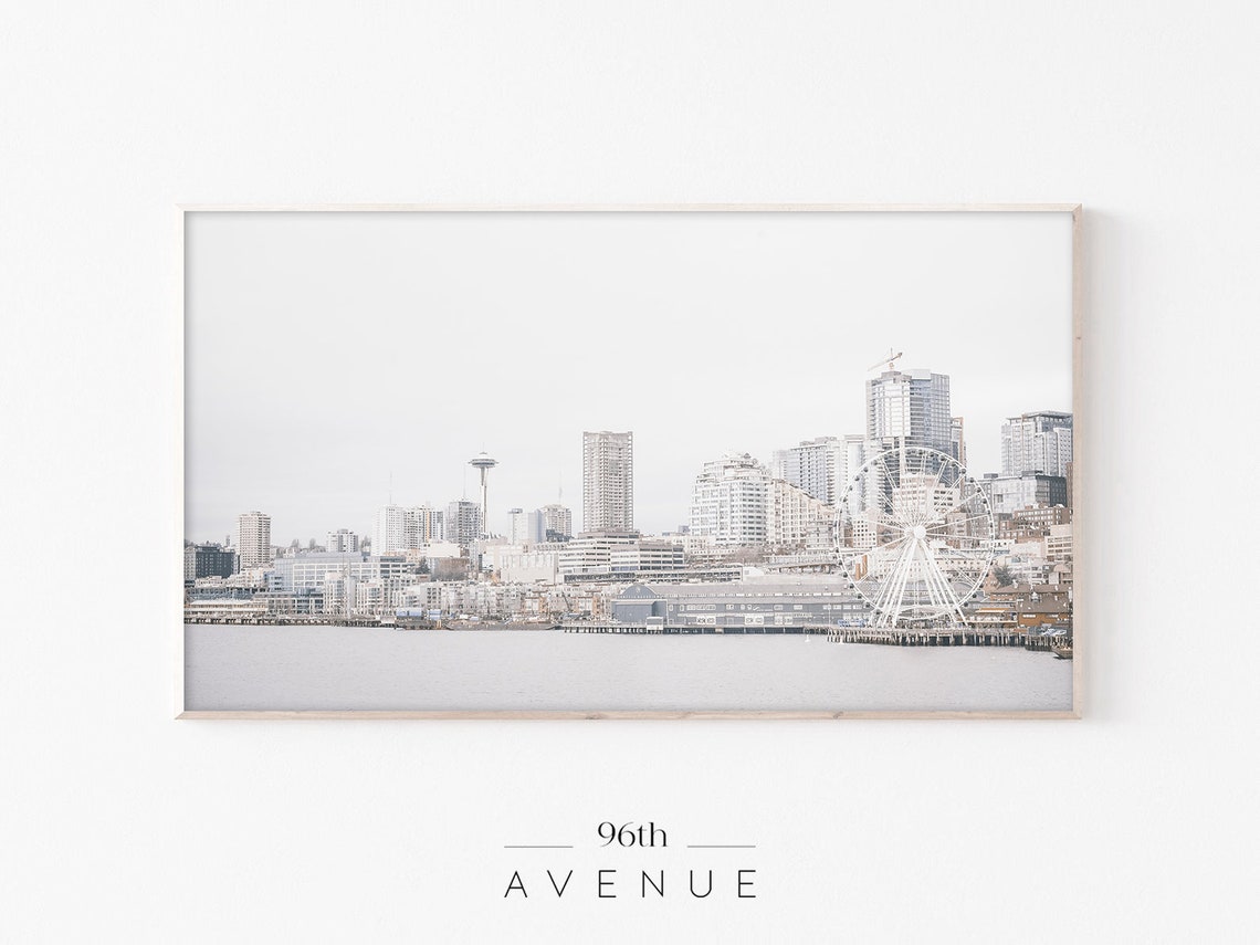 Seattle Cityscape Travel Poster