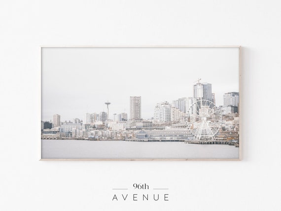 Seattle Cityscape Travel Poster