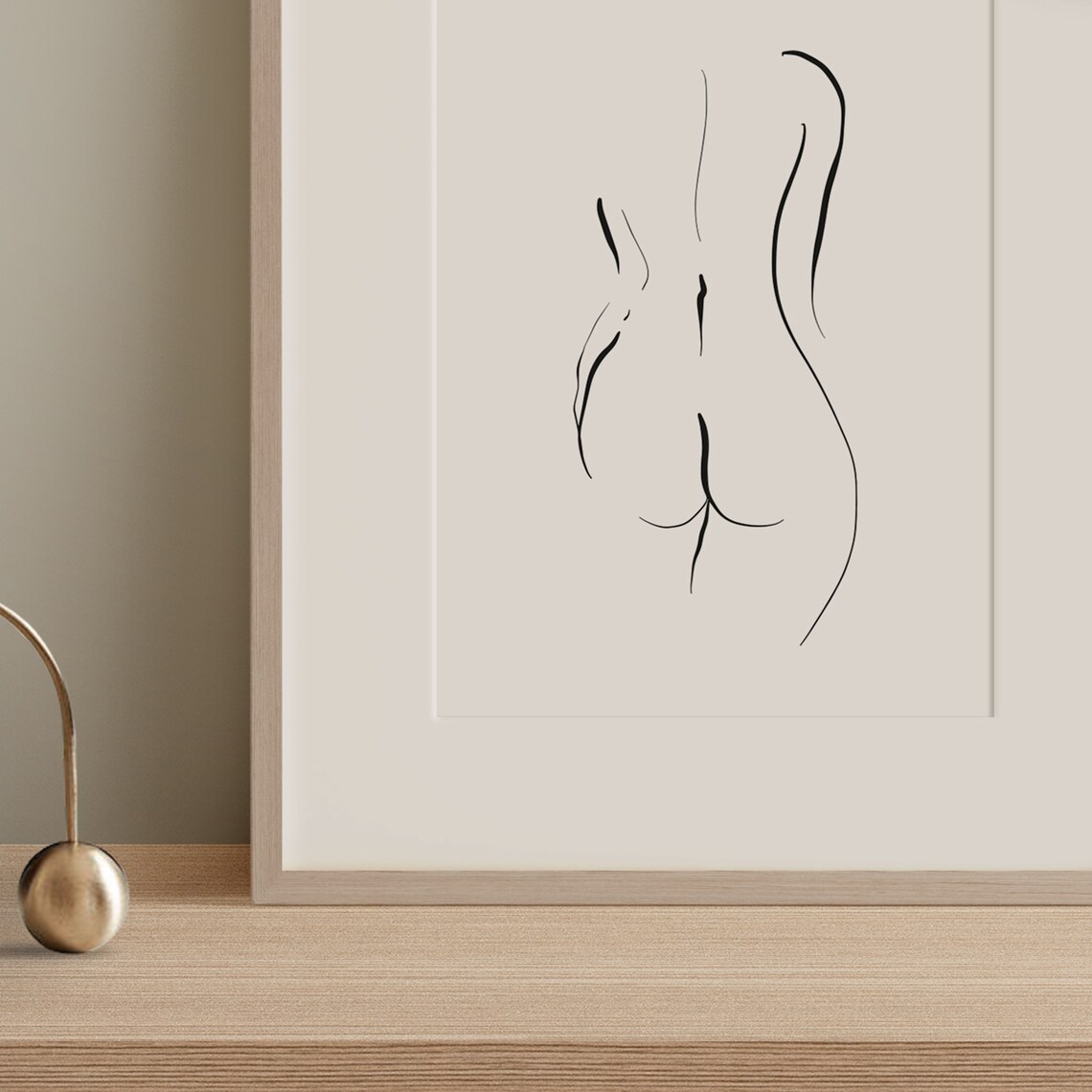 Woman's Back Line Art, Minimalist Art Print - Image 3