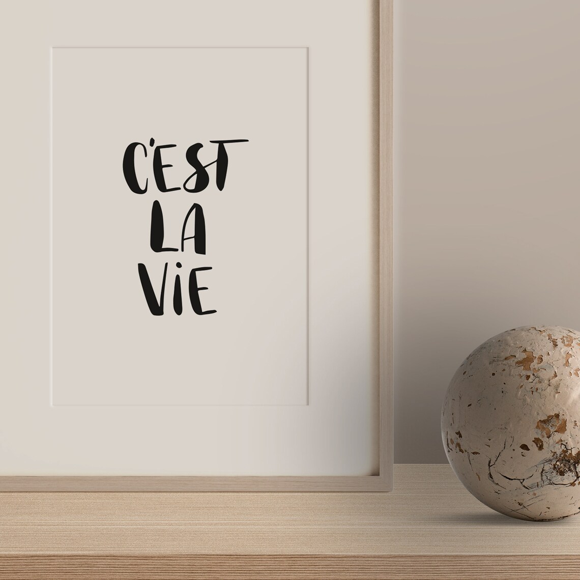 Cest La Vie French Life Typography Art Print - Image 2