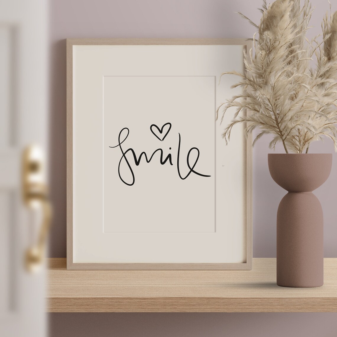 Smile Typography Quote Art Print, Happy Life - Image 2