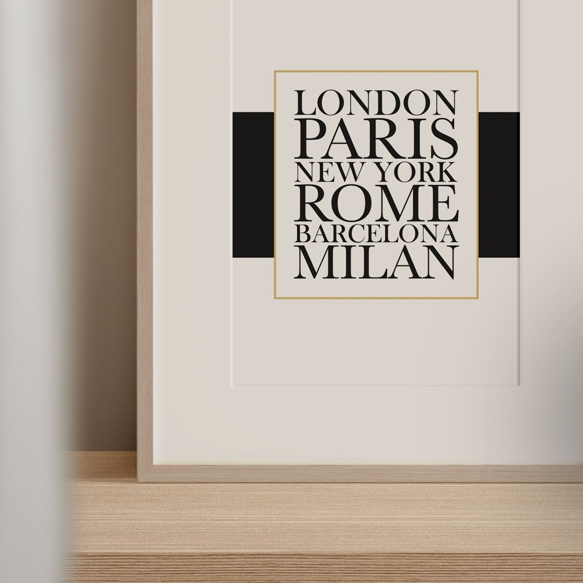 London Paris New York Rome Barcelona Milan World Cities Poster - Image 3