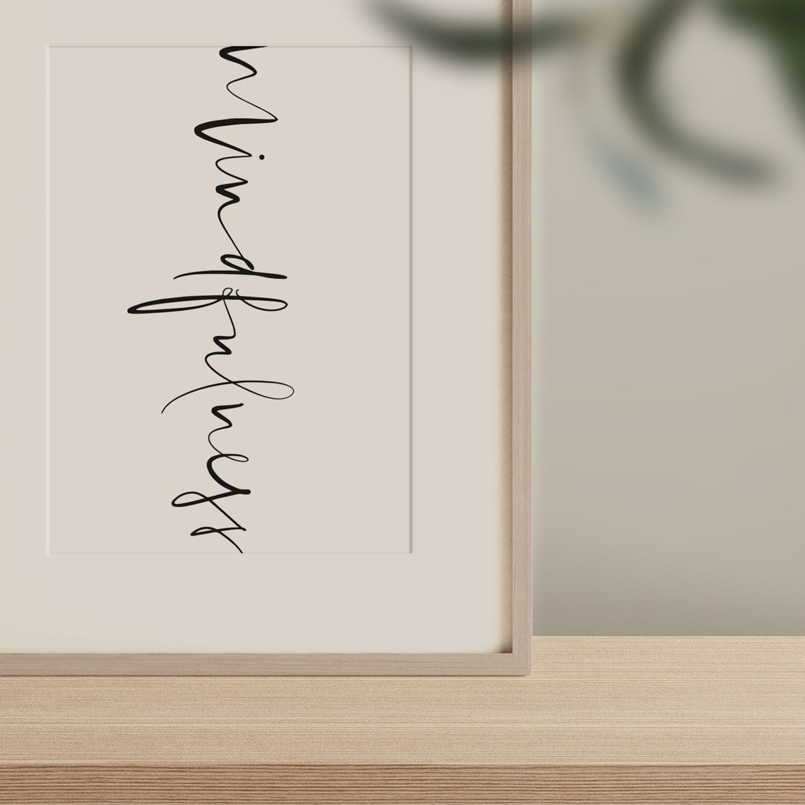 Mindfulness Vertical Hand Lettered Script Minimalist Quote Poster - Image 3