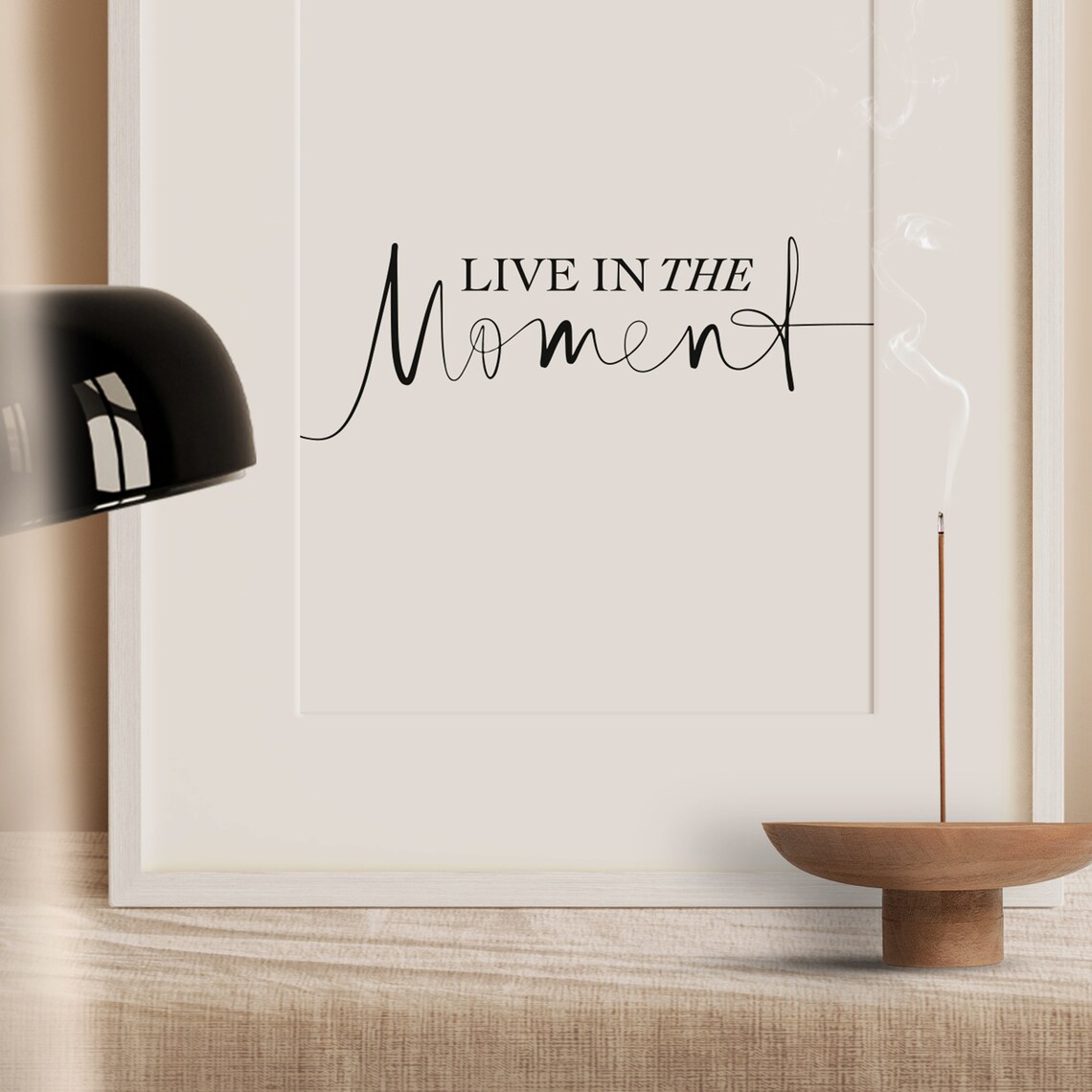 Live In The Moment Mindfulness Quote Art Print - Image 3