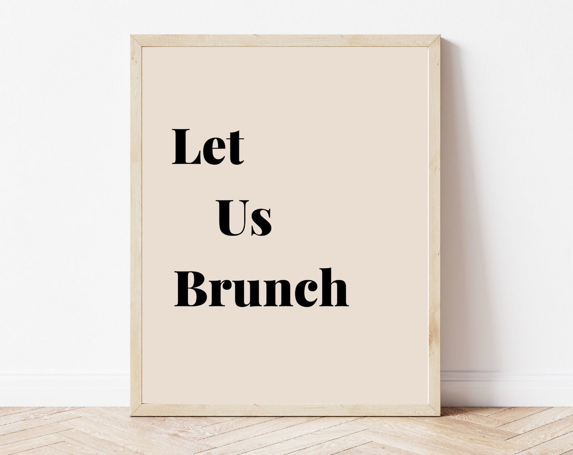 Let Us Brunch, Minimal Kitchen Decor