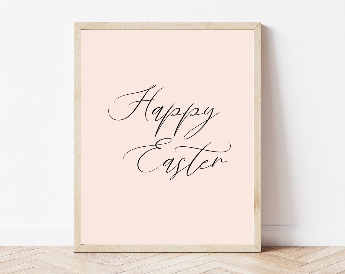 Easter Sign, Happy Easter Decorations Art Print