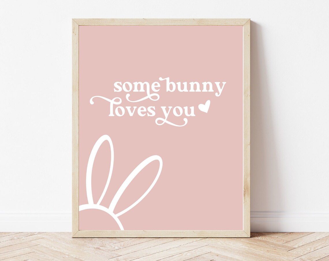 Some Bunny Loves You Art Print, Easter Decor - Image 4