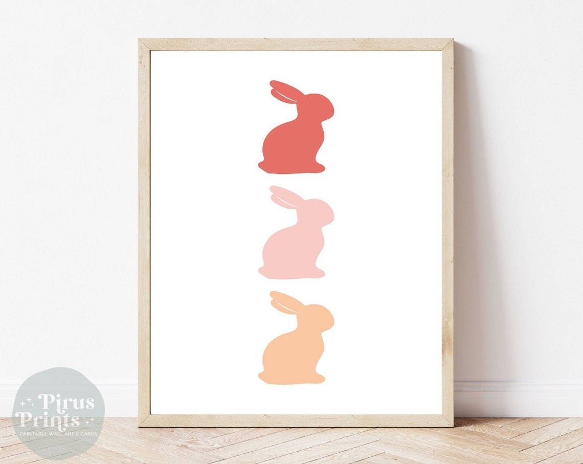 Easter Bunny Nursery Wall Art Poster