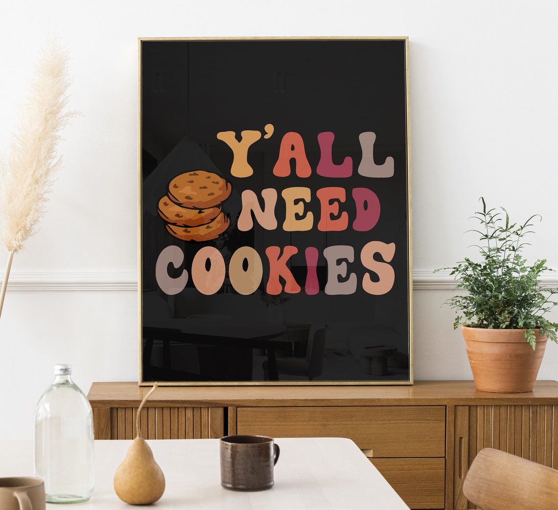 Funny Kitchen Print Funny Poster Cookies Print Food Art Kitchen Wall Art Kitchen Decor Cookies Poster Breakfast Print Kitchen Print - Image 4