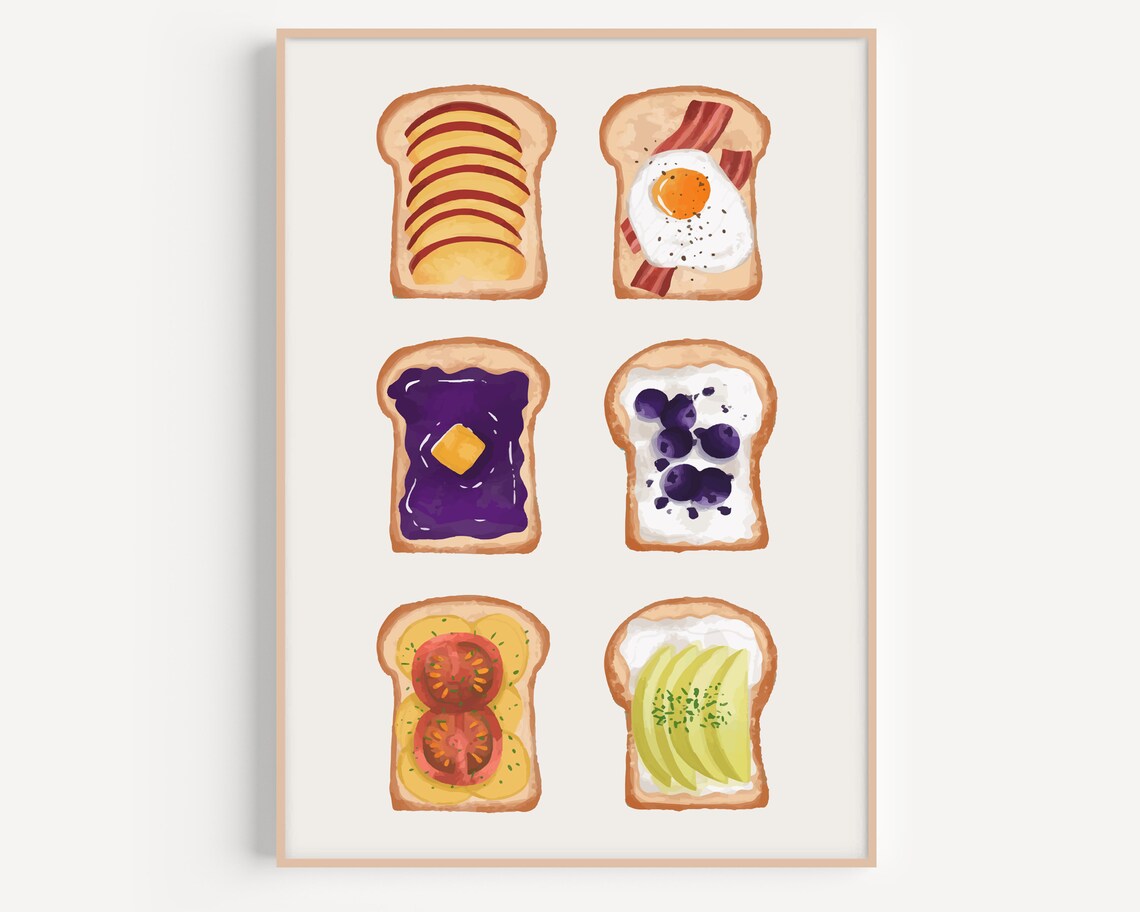 French Toast Kitchen Poster Print, Funny Brunch Art