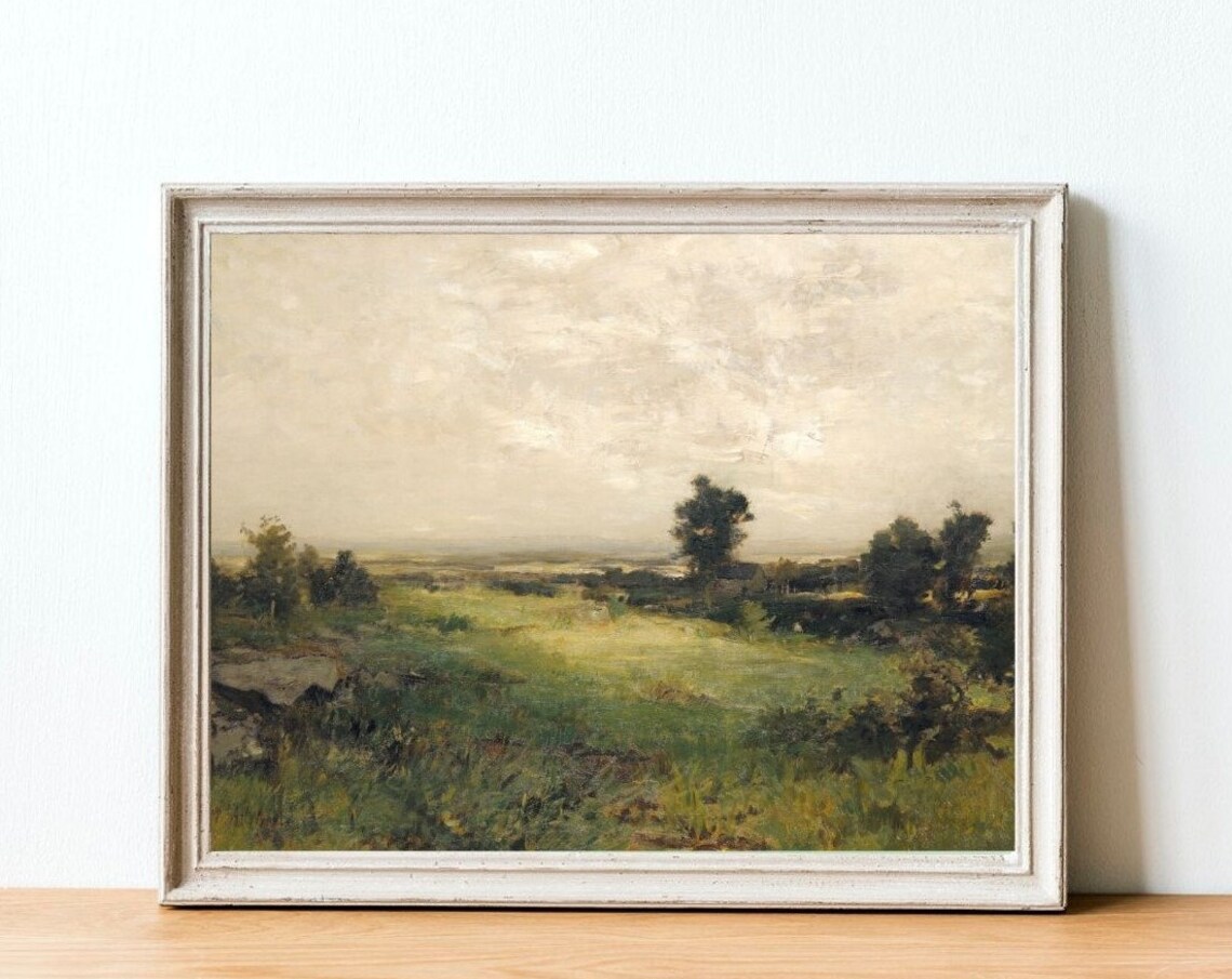 Country Oil Painting Vintage Landscape Art Print - Image 3