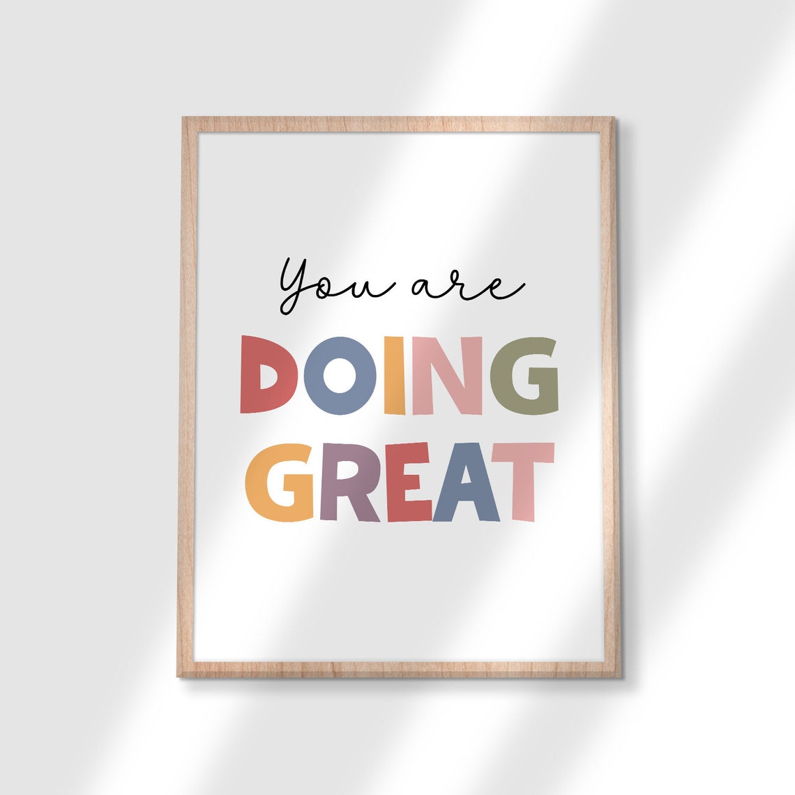 You Are Doing Great Colorful Kids Classroom Affirmation Poster - Image 2