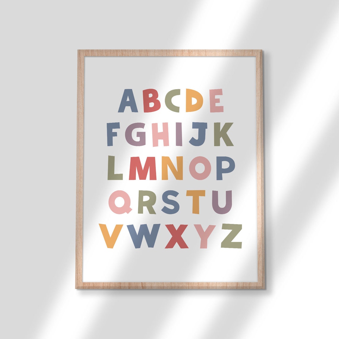 ABC Alphabet Rainbow Letters Educational Kids Classroom Decor Poster - Image 3