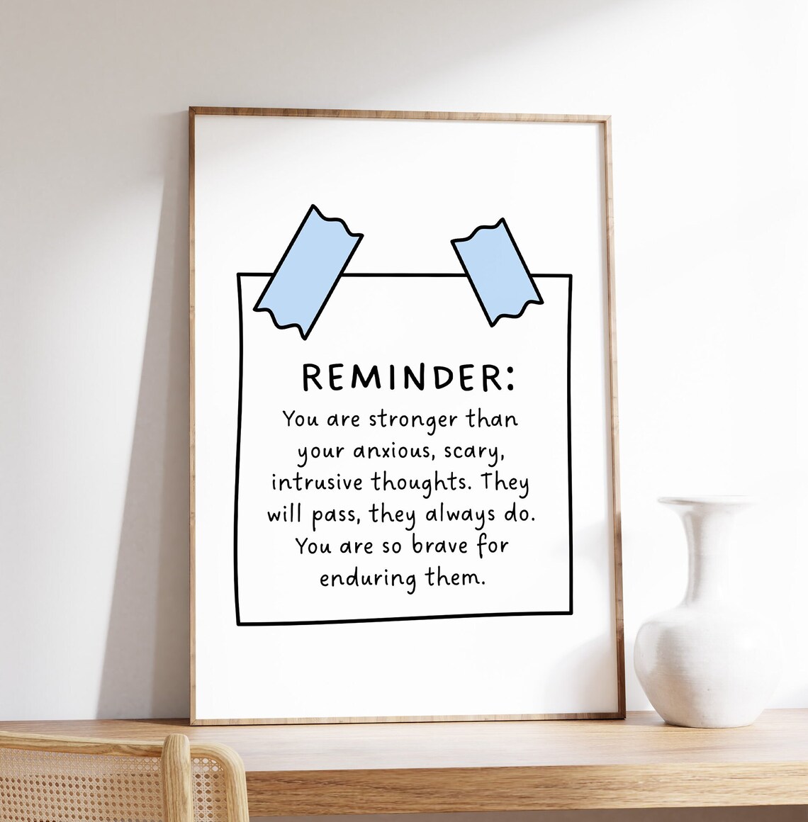 Selfcare Reminder Poster, Positive Growth Mindset