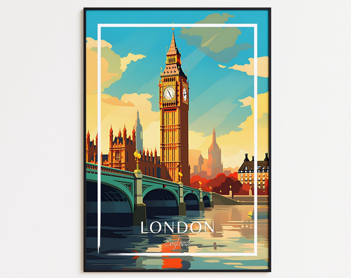 London Travel Poster, England Travel Poster