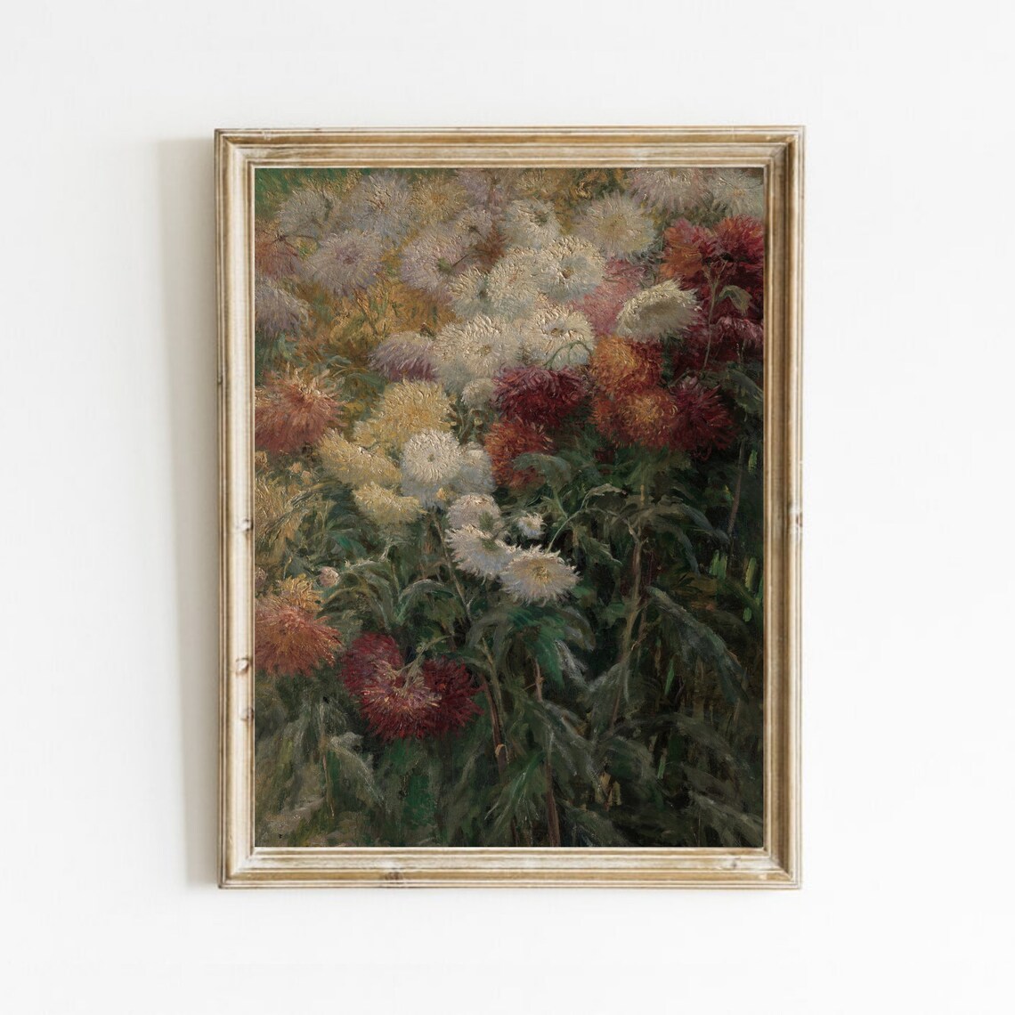 Vintage Floral Landscape, Spring Botanical Art Print