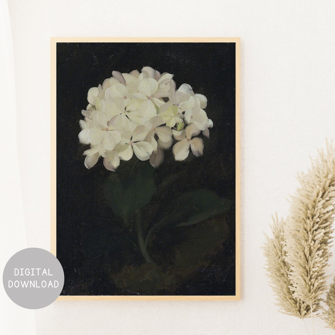 Vintage Hydrangea Botanical Art Print, Floral Style - Image 2