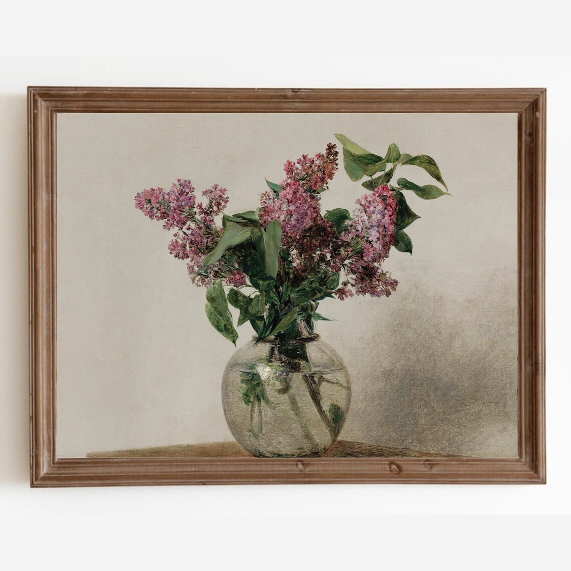 Vintage Lilac Antique Floral Still Life Art Print