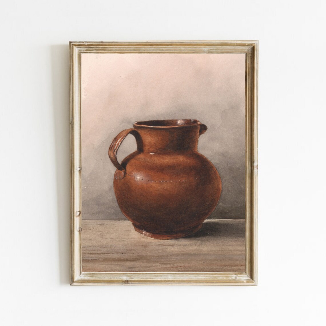 Vintage Jug Still Life, Rustic Kitchen Art Print