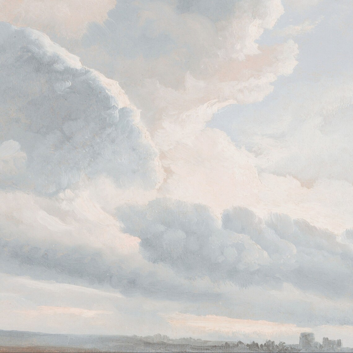 Vintage Cloud Landscape Art Print, Farmhouse Decor - Image 2