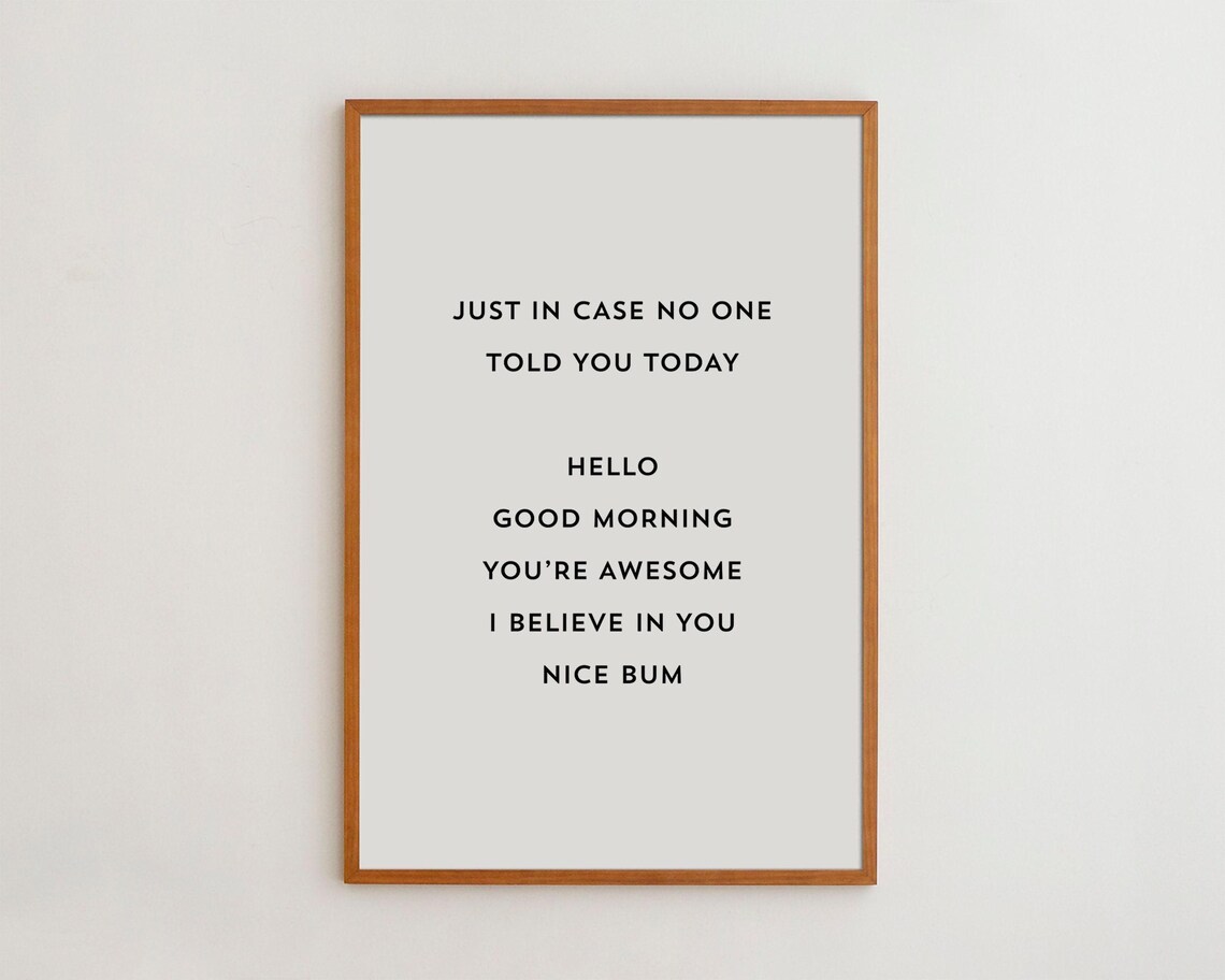 Motivational Typography Art Print, Black White