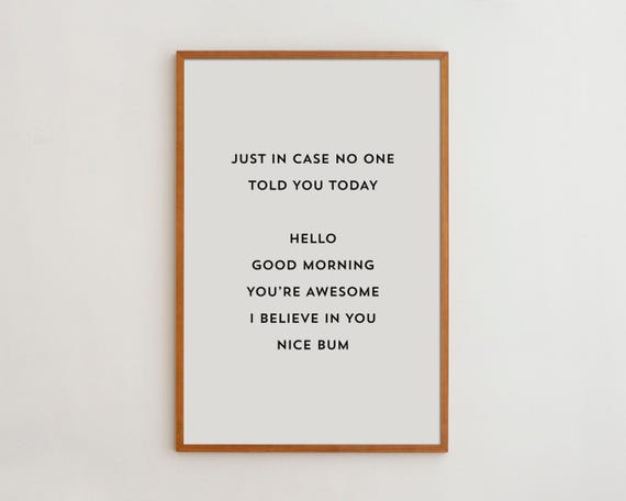 Motivational Typography Art Print, Black White