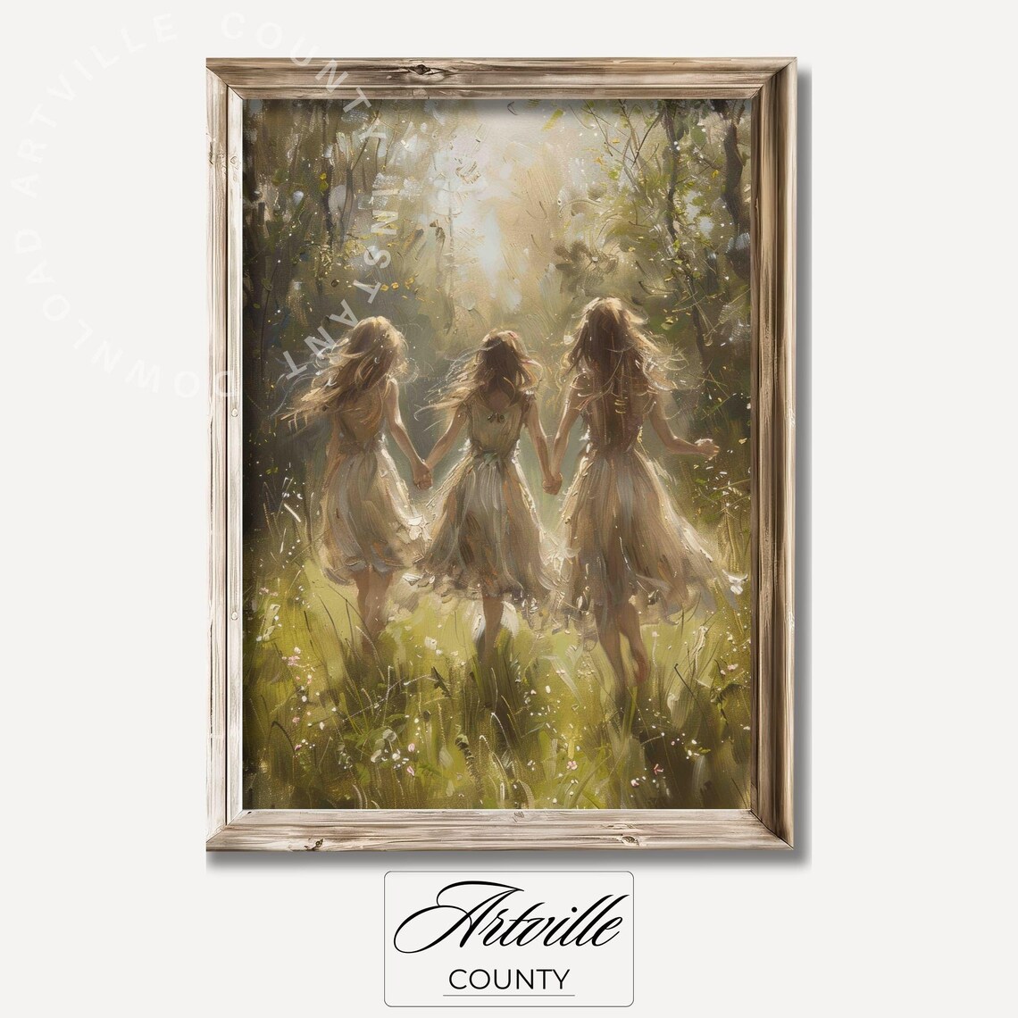 Forest Fairies Vintage Fairy Tale Art Print