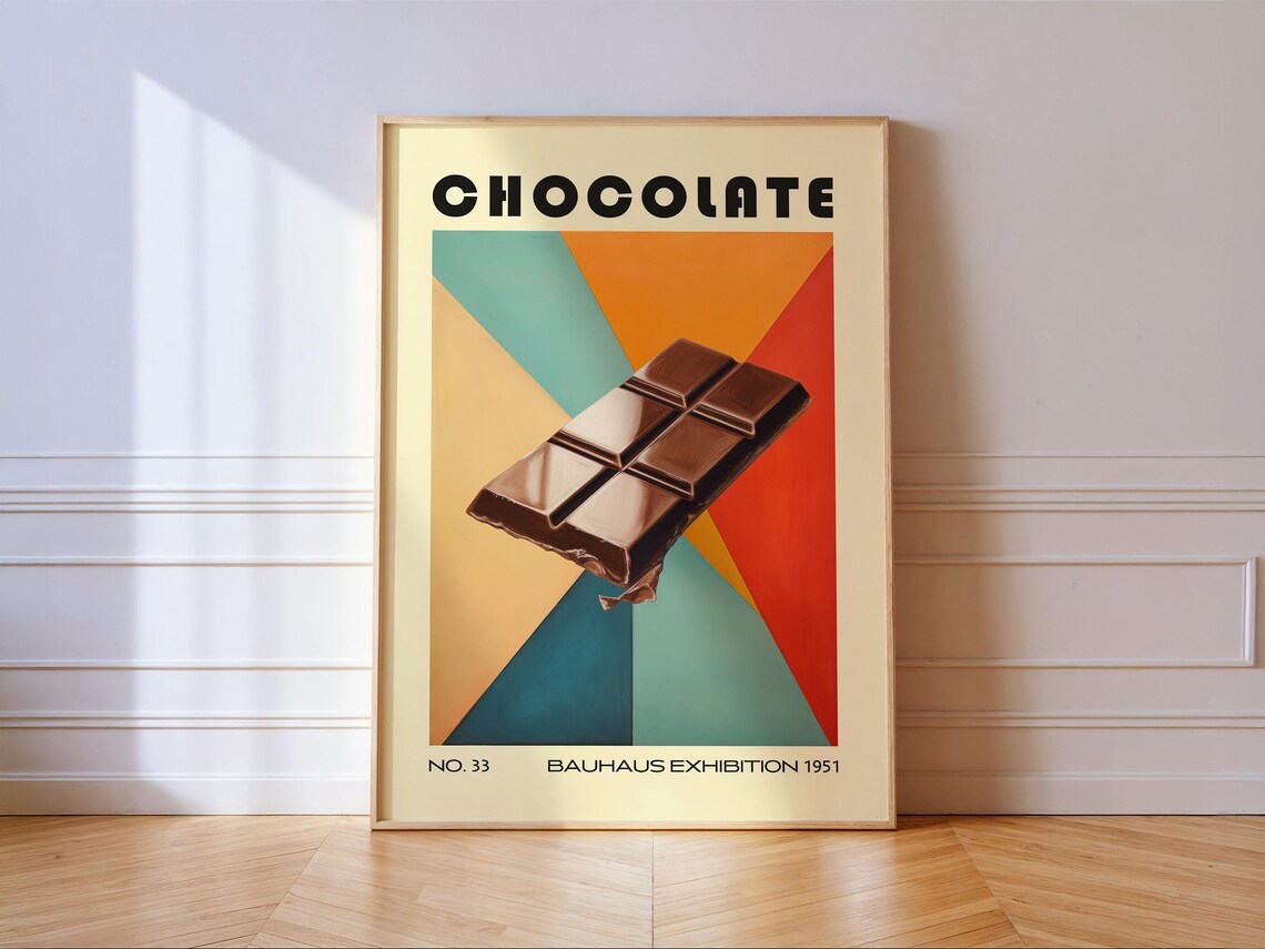 Chocolate Bauhaus Vintage Kitchen Art Print