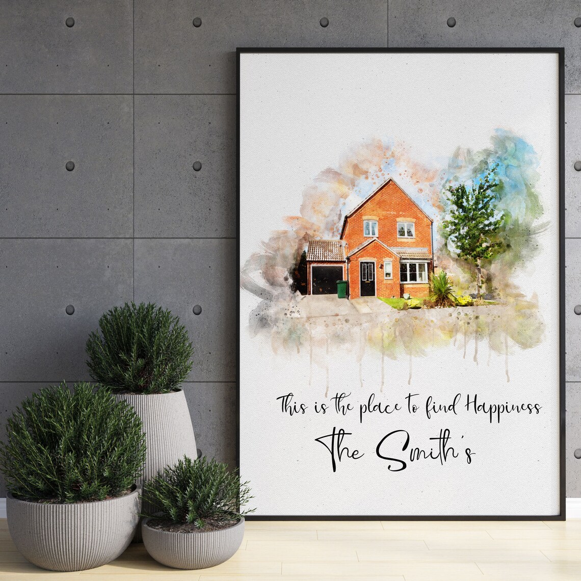 Personalized House Portrait Watercolor Art Print - Image 4