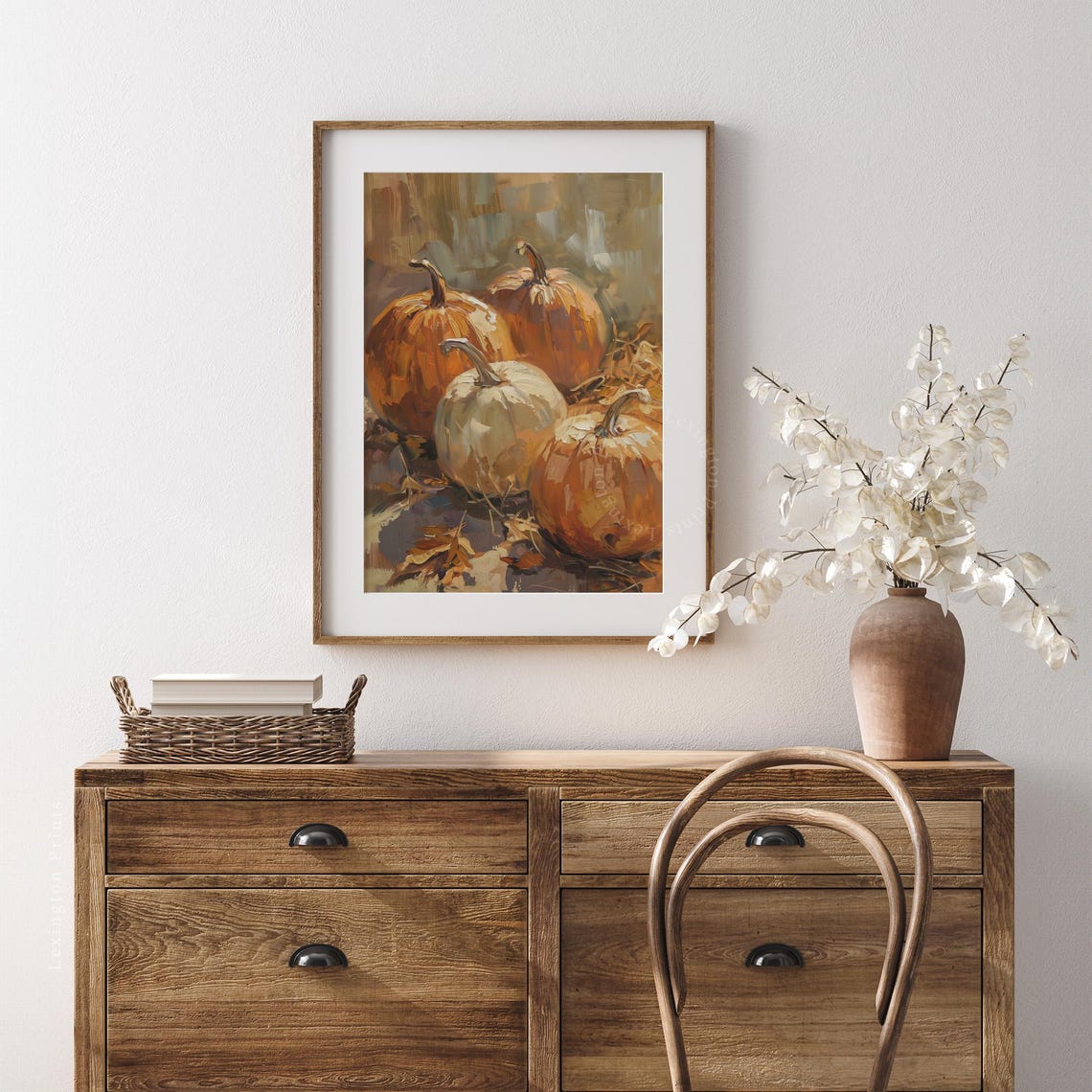 Fall Pumpkin Wall Art Fall Decor Vintage Fall Print Rustic Pumpkin Decor Halloween Print Autumn Print Moody Prints 742 - Image 8