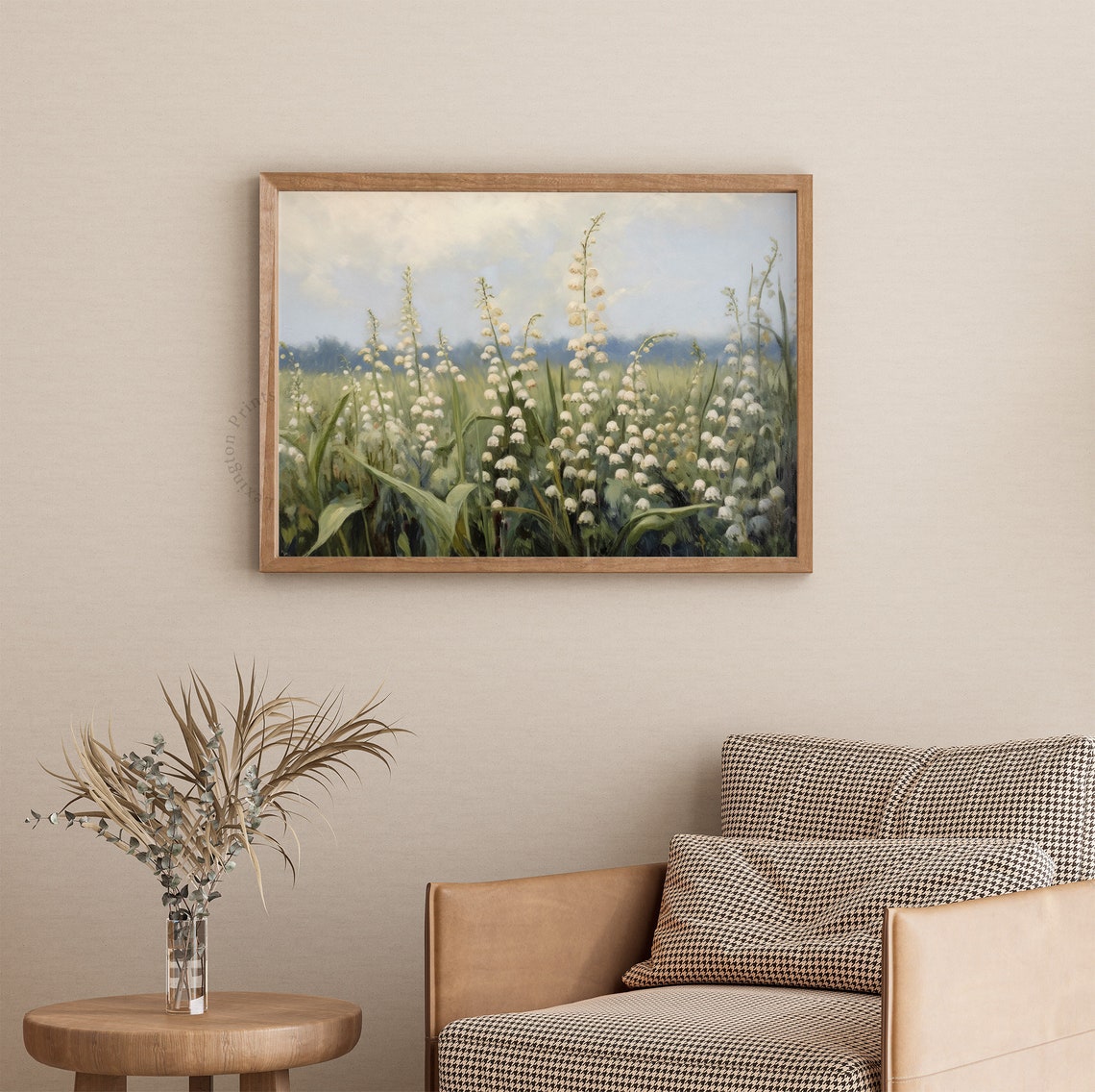 Lily of the Valley Meadow Vintage Spring Floral Painting Poster - Image 3