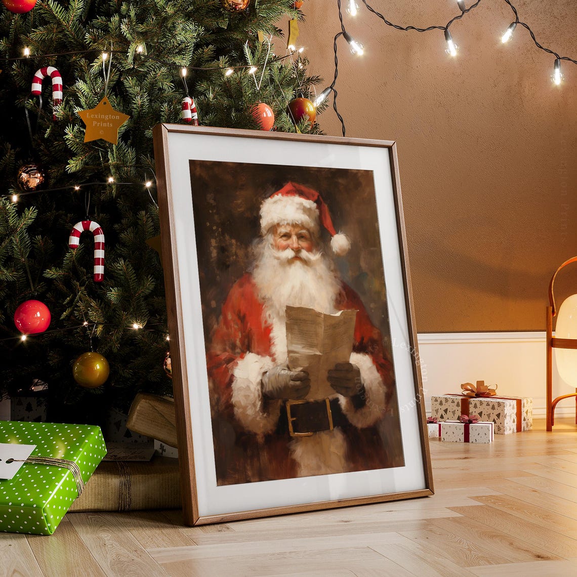 Vintage Christmas Wall Art Christmas Santa List Christmas Oil Painting Holiday Winter Print Santa Christmas Print Art Academia 405 - Image 7