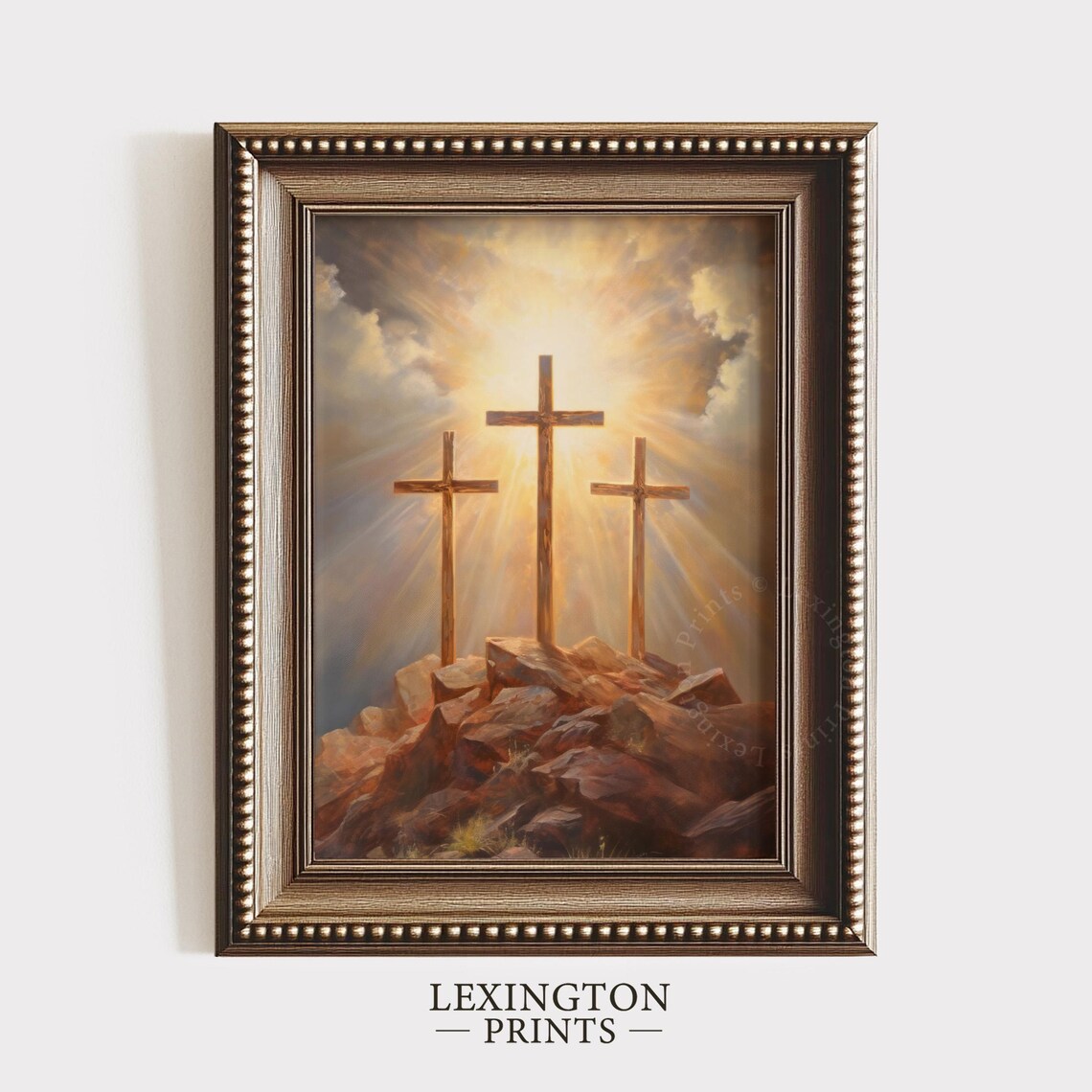 Three Crosses Calvary Hill Sunrise Easter Resurrection Christian Poster - Image 5
