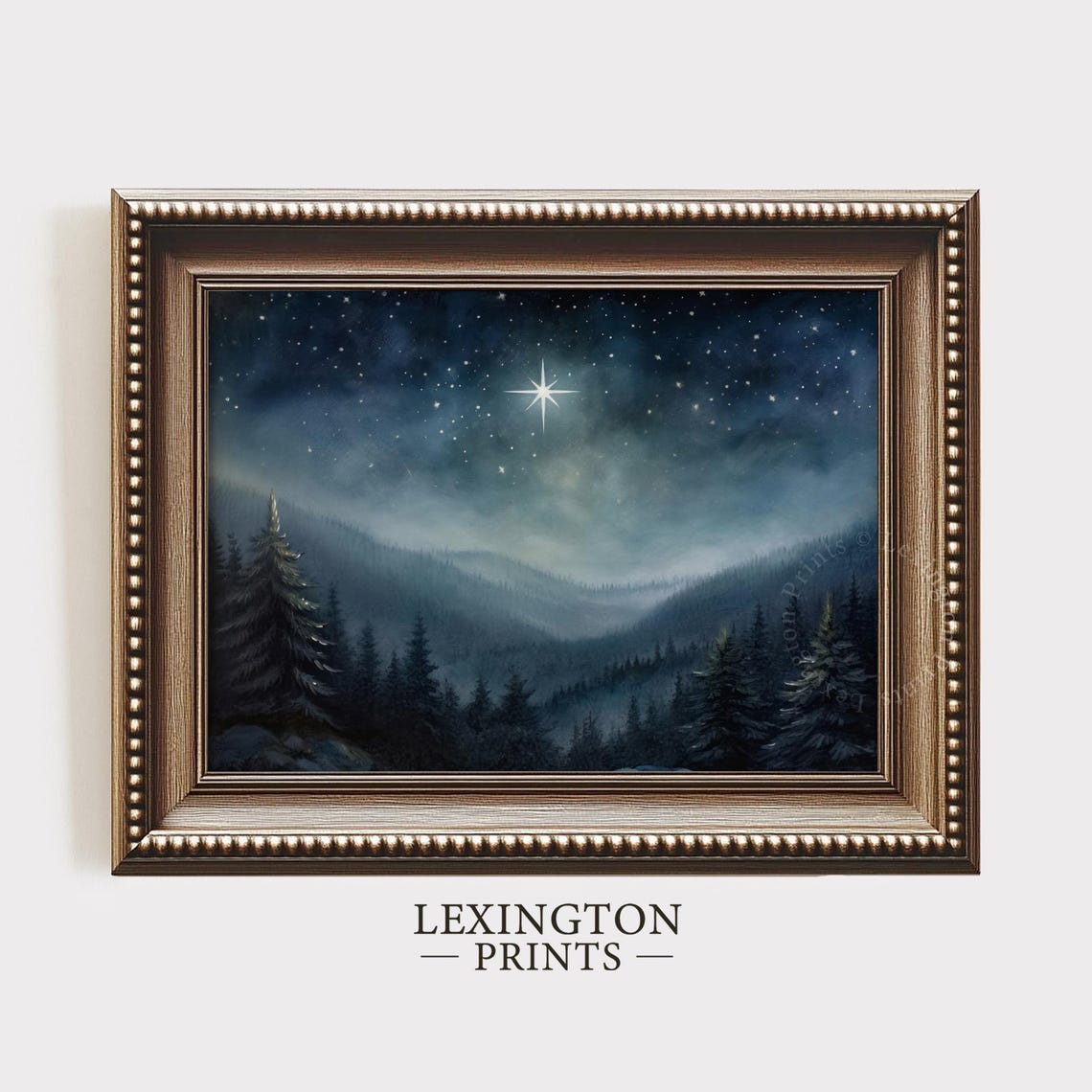 Christmas Star Christian Wall Art Christian Cross Art Christmas Wall Art Christmas Print Oil Painting Christian Jesus Art Nativity Star 397 - Image 4
