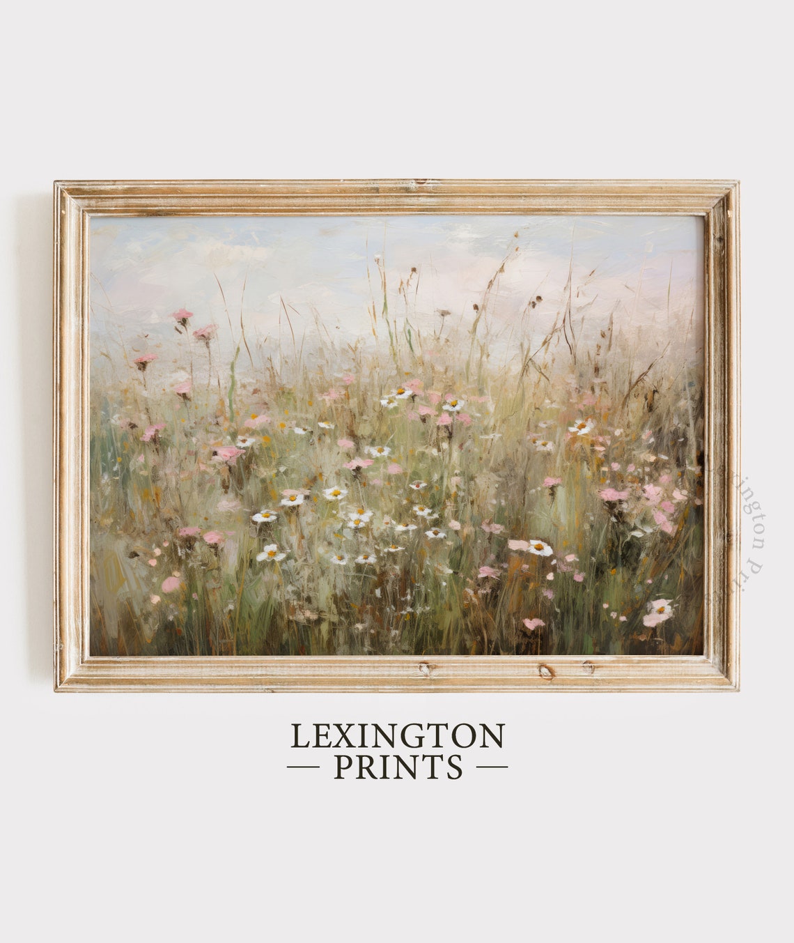 Wildflower Meadow Vintage Pastel Tall Grass Field Art Poster - Image 8
