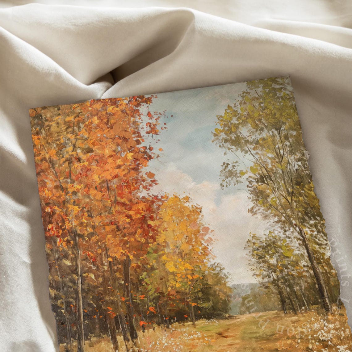 Autumn Forest Path Golden Fall Foliage Trail Landscape Poster - Image 6