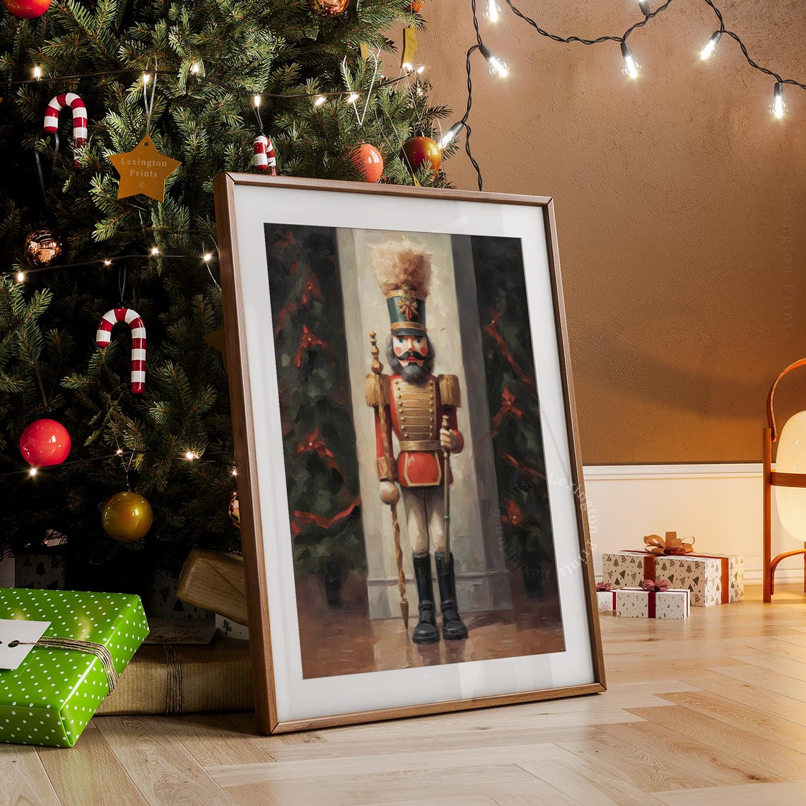 Classic Christmas Nutcracker Soldier in Red and Gold Uniform Poster - Image 7