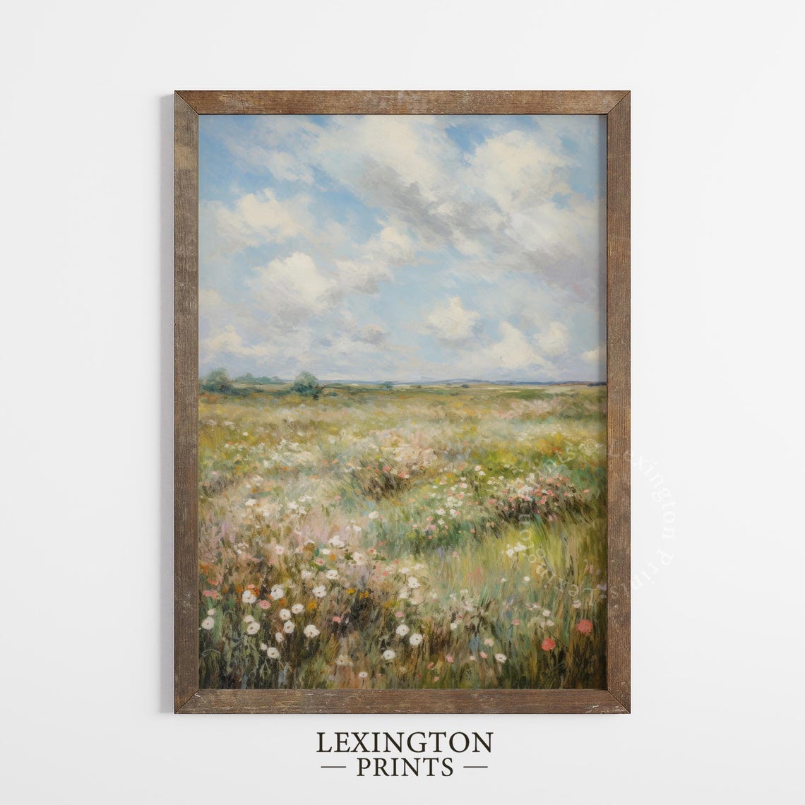 Wildflower Meadow Landscape Impressionist Spring Painting Art Poster - Image 5