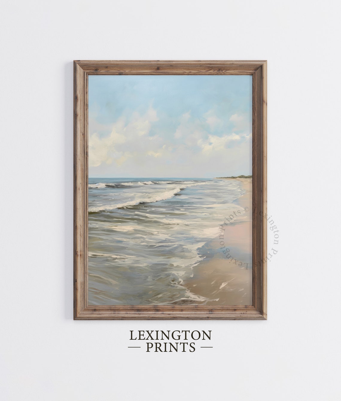 Summer Beach Waves Vintage Coastal Ocean Seaside Painting Poster - Image 6