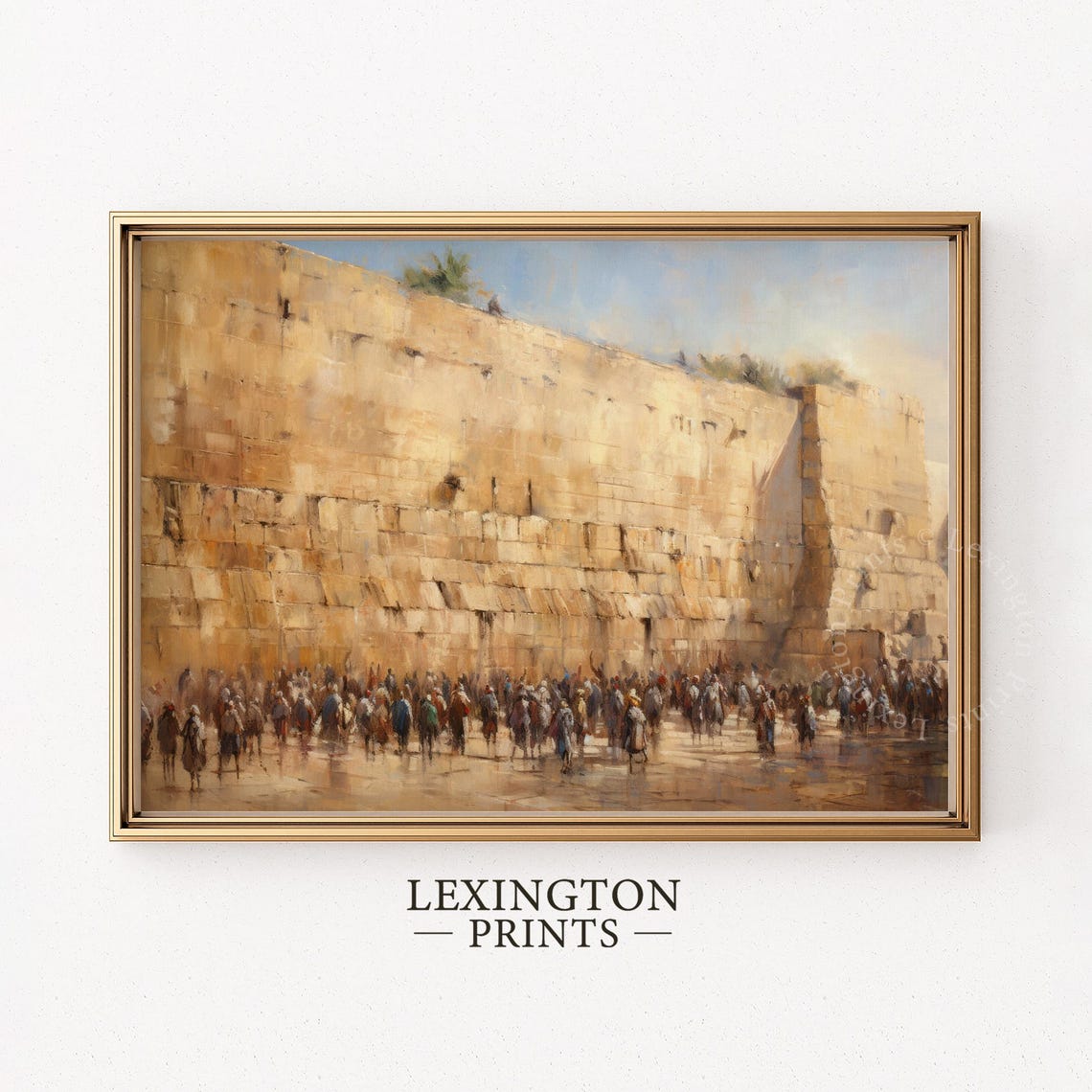 Vintage Jewish Wall Art Western Wall Art Jewish Print Oil Painting Israel Print Religious Art Judaica Art Jewish Gift 378
