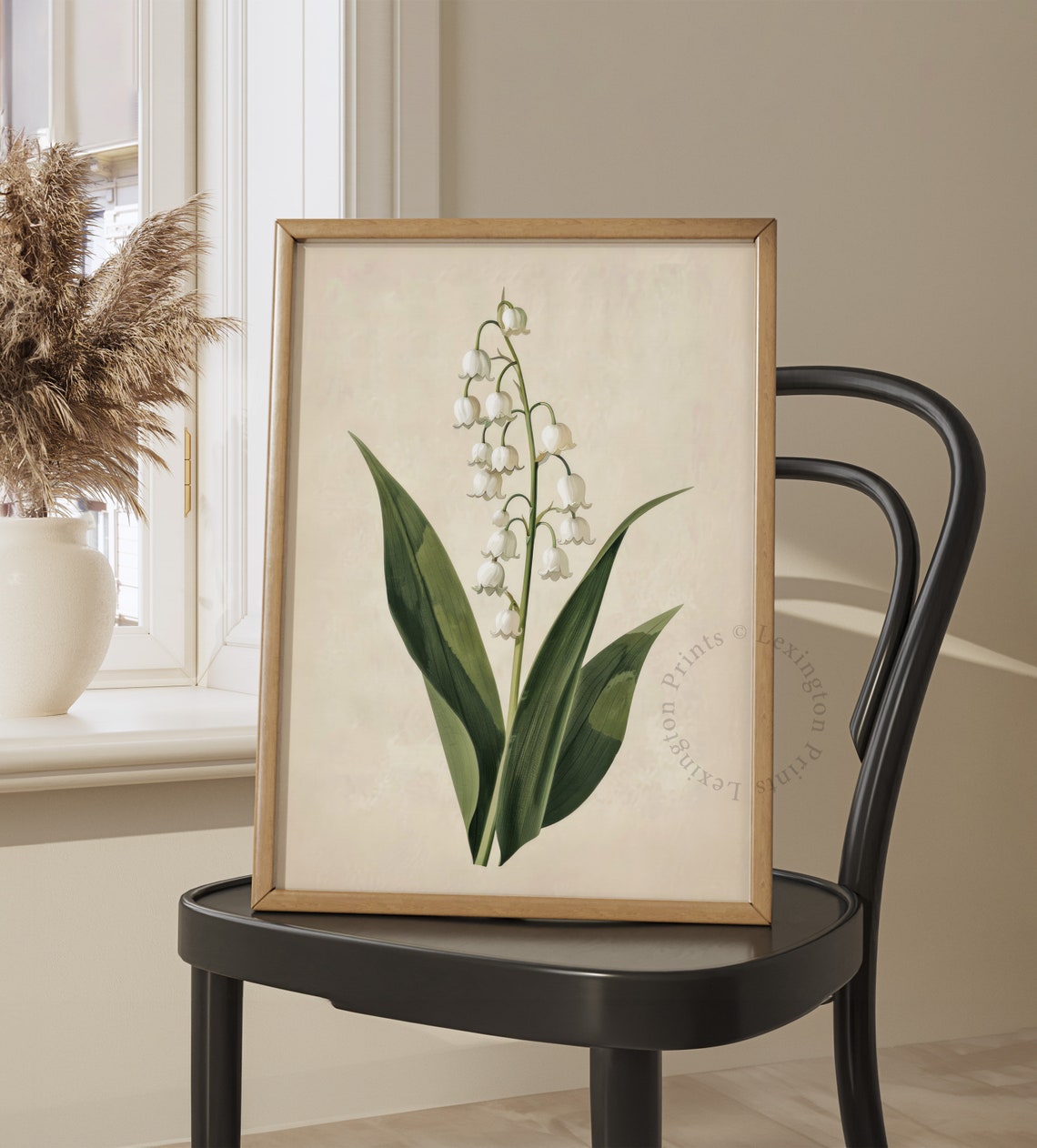 Lily Of The Valley Botanical White Flower Vintage Print Farmhouse - Image 2
