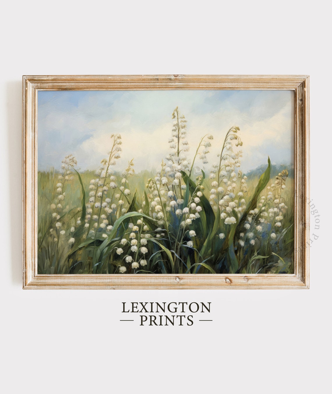 White Lily of the Valley Field Spring Meadow Fragrant Bloom Print - Image 8