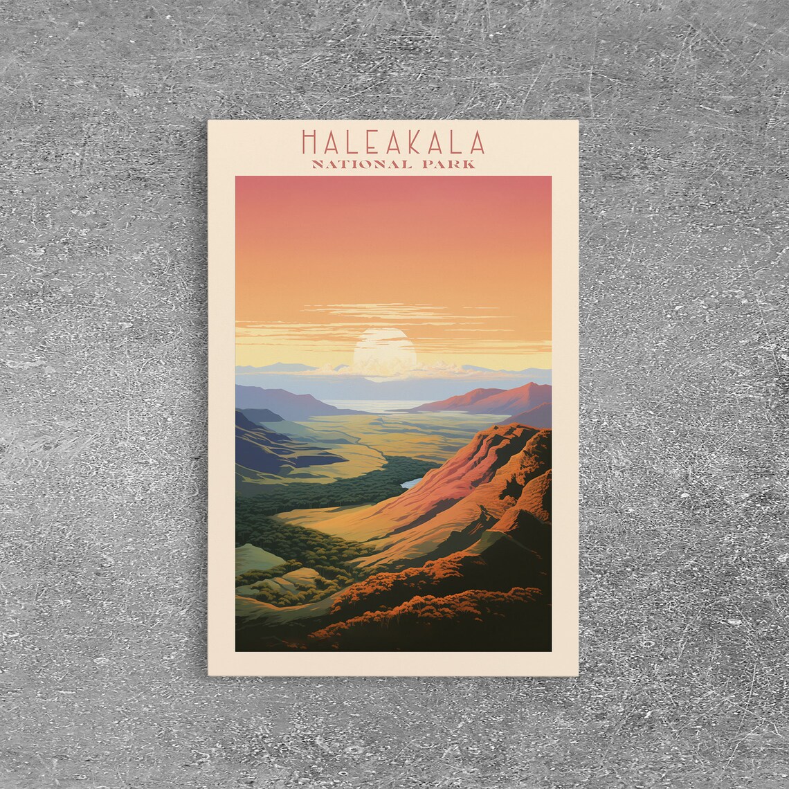 Haleakala National Park Volcano Crater Sunrise View Travel Poster - Image 3