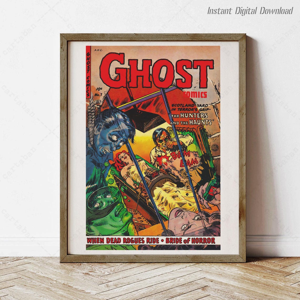 Ghost Comics No 7 Cover Bride Of Horror When Dead Rogues Ride Poster