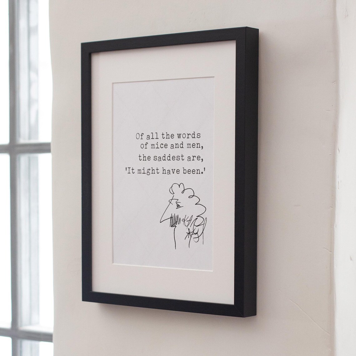 Of All The Words Of Mice And Men The Saddest Quote Typewriter Art Print - Image 3